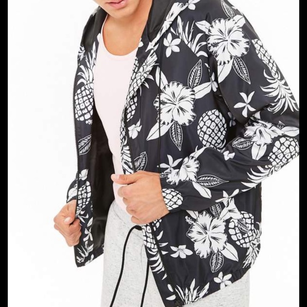 Floral and Pineapple print Forever 21 jacket